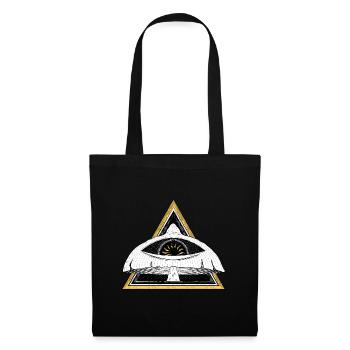 Psychedelischer Zauberpilz - Stoffbeutel - Schwarz - Vorne