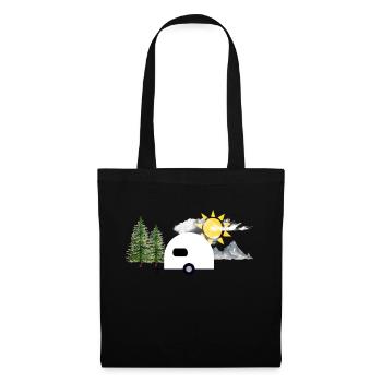 Nature with caravan - Tote Bag - black - Front