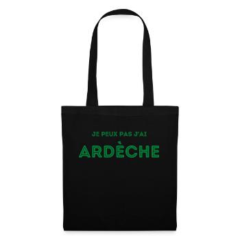 Je peux pas j'ai Ardèche - Sac en tissu - noir - Devant