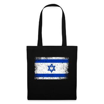 Israel Flagge israelisch jüdisch Vintage - Stoffbeutel - Schwarz - Vorne