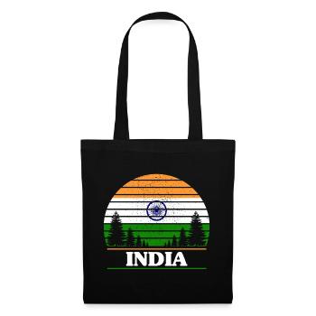 Inde - Sac en tissu - noir - Devant