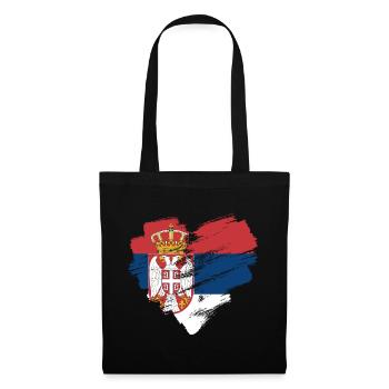 Serbie - Sac en tissu - noir - Devant