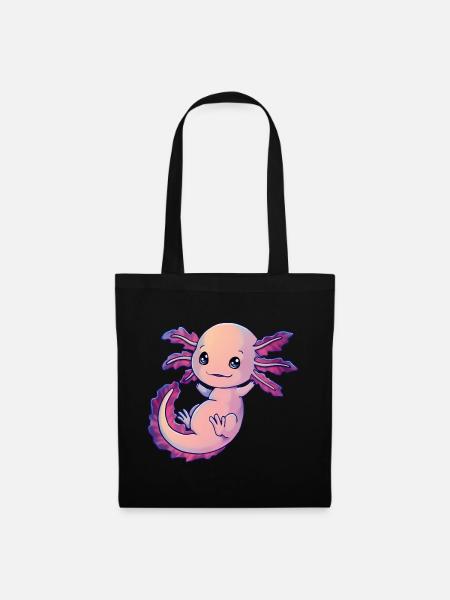 Niedliches Axolotl Süßes Design Axolotlliebhaber - Stoffbeutel - Schwarz