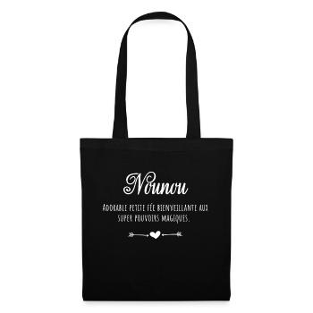 Nounou adorable fée - Sac en tissu - noir - Devant