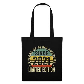 Cadeau en édition limitée 2021 pour votre 1er anniversaire - Sac en tissu - noir - Devant