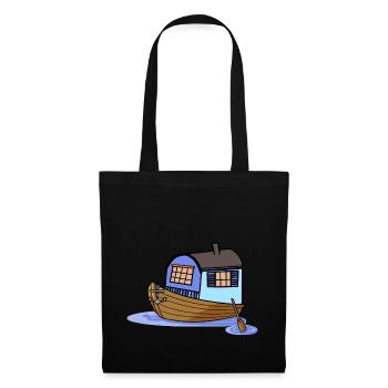 Navire Ahoi House Bateau à rames Bateau à aubes Marin - Sac en tissu - noir - Devant