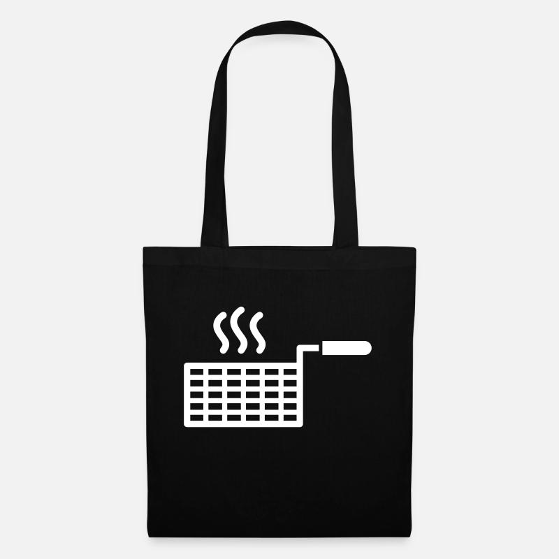 Fritteuse T-Shirt Design Geschenk - Stoffbeutel - Schwarz