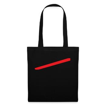Ligne rouge du panneau de la ville - Sac en tissu - noir - Devant
