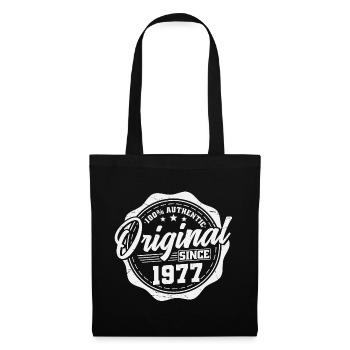 1977 Vintage Vintage Rétro Cadeau d’anniversaire - Sac en tissu - noir - Devant