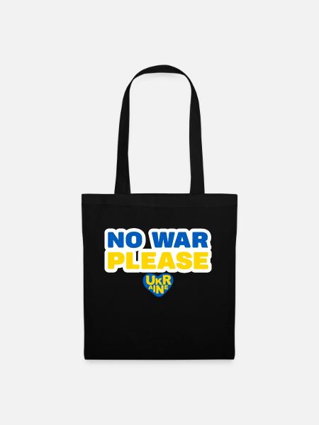 No War Please Ukraine - Stoffbeutel - Schwarz