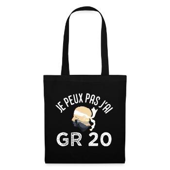 je peux pas j ai GR 20 randonnée corse - Sac en tissu - noir - Devant