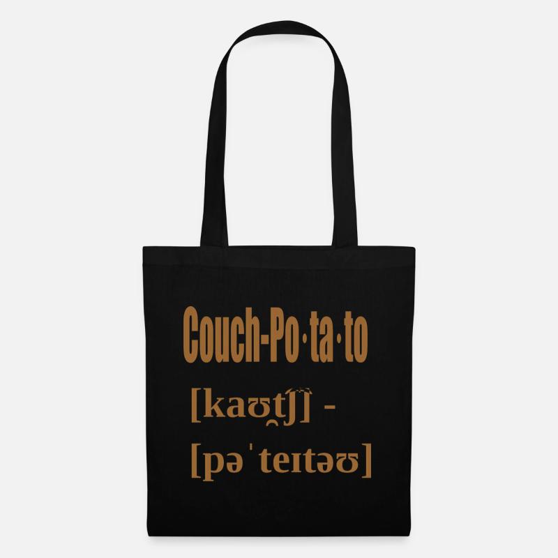 couch potato - Stoffbeutel - Schwarz