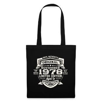 Original November 1978 44th Birthday Gift - Tote Bag - black - Front
