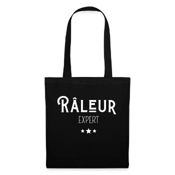 râleur expert - Sac en tissu - noir - Devant