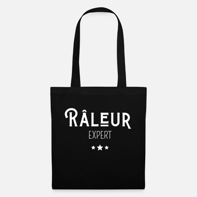 râleur expert - Sac en tissu - noir