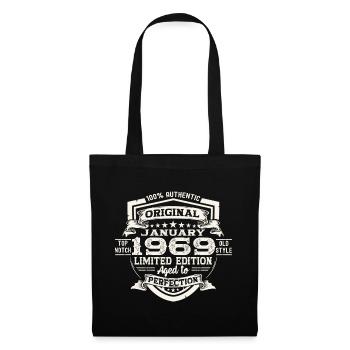 Né en 1969 Janvier 54e anniversaire Homme cadeau - Sac en tissu - noir - Devant