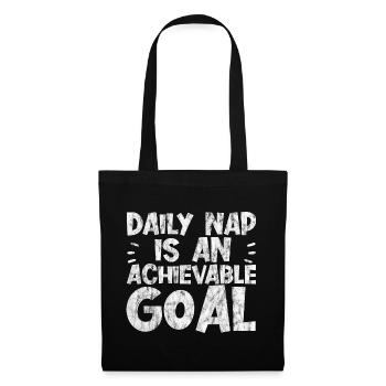 Daily nap is an achievable goal 3 - Tote Bag - black - Front
