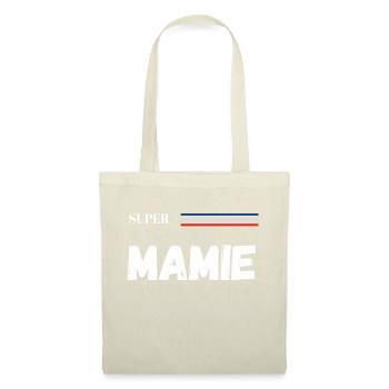 super mamie - t-shirt assorti - Sac en tissu - nature - Devant