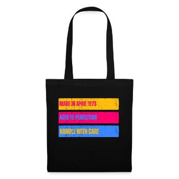 Avril 1973 Vieilli à la perfection - Sac en tissu - noir - Devant
