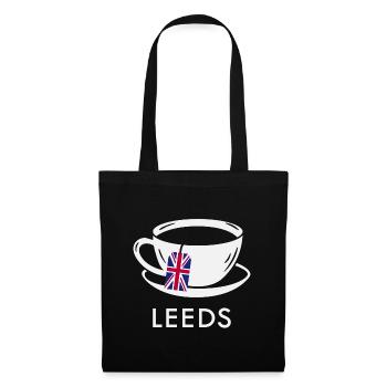Leeds Tea Cup UK Flag Teabag - Tote Bag - black - Front