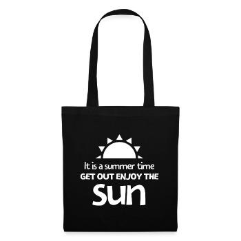vacances, vacances d'été, enjoy the sun, summer - Sac en tissu - noir - Devant