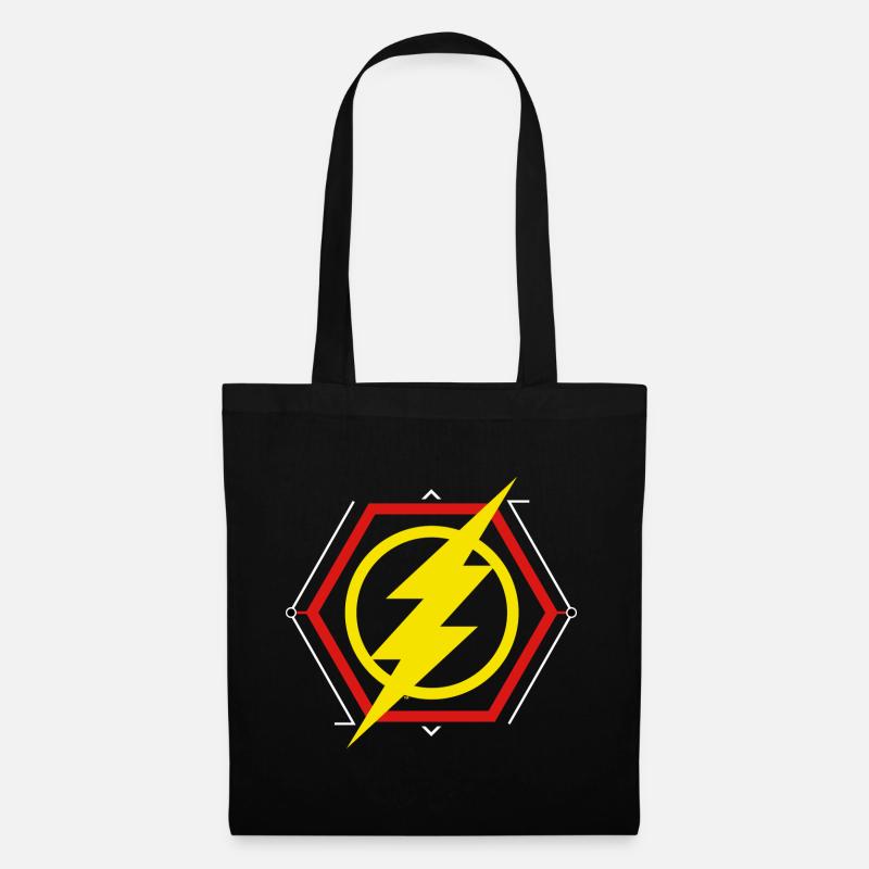 The Flash Gelber Blitz Symbol - Stoffbeutel - Schwarz