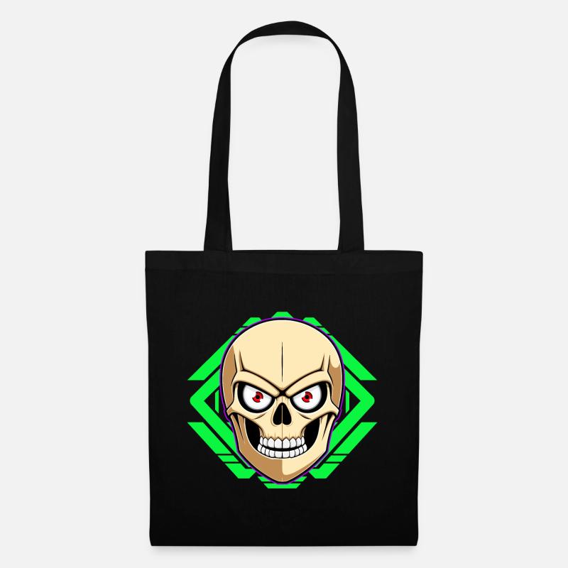 Totenkopf - Stoffbeutel - Schwarz