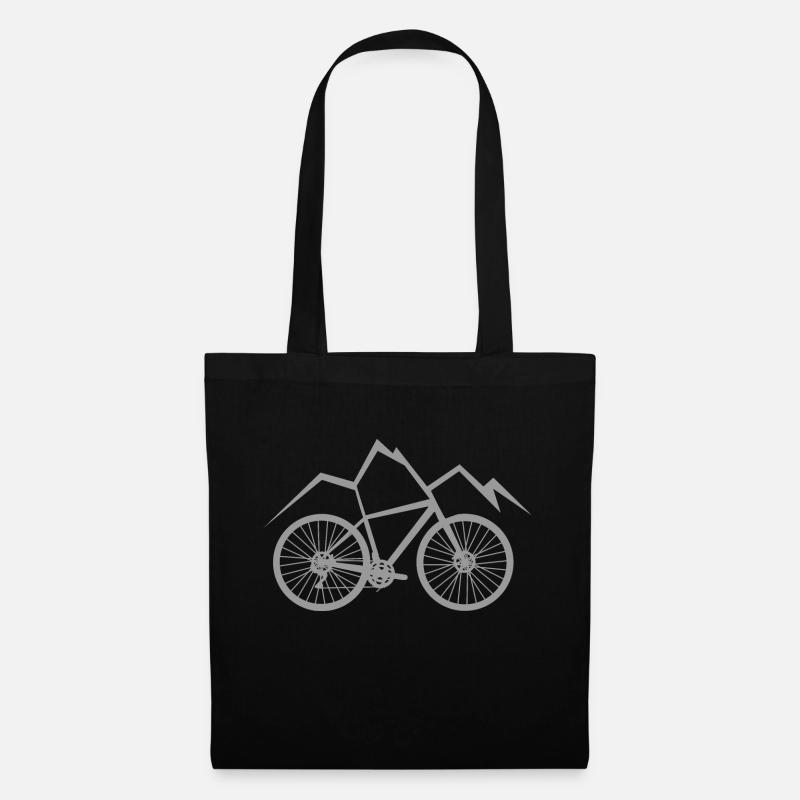 Mountain bike grau - Stoffbeutel - Schwarz