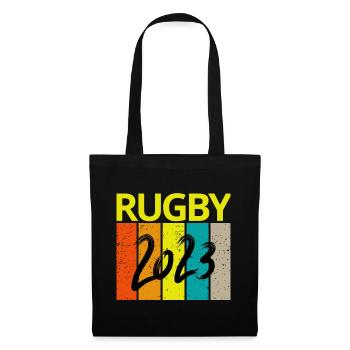 rugby, rugby sport, fan de rugby, rugby 2023 - Sac en tissu - noir - Devant