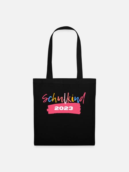 Schulkind 2023 T-Shirt Einschulung - Stoffbeutel - Schwarz