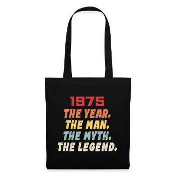 1975 Cadeau D'anniversaire, Les Légendes Nées 1975 - Sac en tissu - noir - Devant