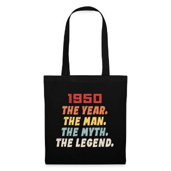 1950 Birthday present, legends born 1950 - Tote Bag - black - Front