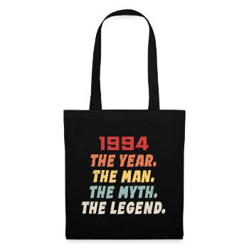 1994 Geburtstagsgeschenk, die Legenden geboren 1994 - Stoffbeutel - Schwarz - Vorne
