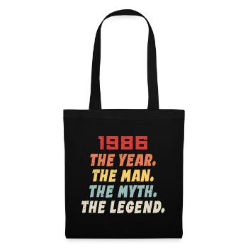 1986 Birthday present, the legends born 1986 - Tote Bag - black - Front