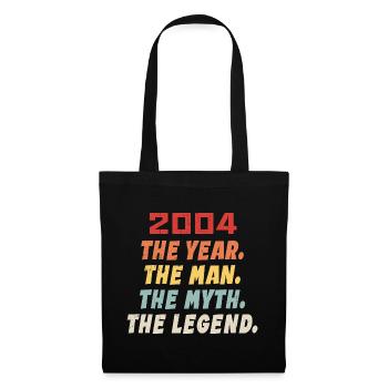 2004 Geburtstagsgeschenk, The Legends Born 2004 - Stoffbeutel - Schwarz - Vorne