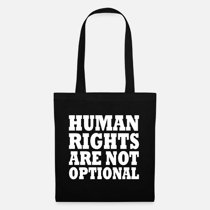 human rights are not optional - Tote Bag - black