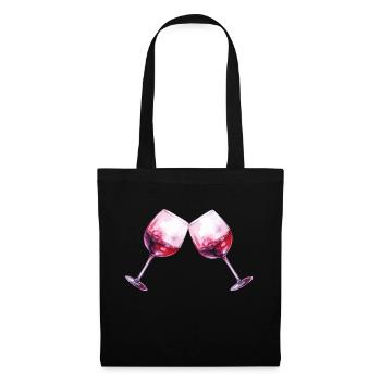 Wine glasses 2 - Tote Bag - black - Front