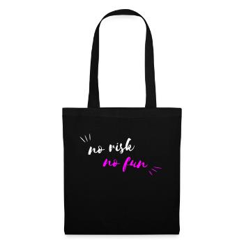 NO RISK NO FUN - Typographie - Vectorgraphique - Sac en tissu - noir - Devant