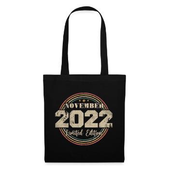 Cadeau D'anniversaire, Vintage Né En Novembre 2022 - Sac en tissu - noir - Devant