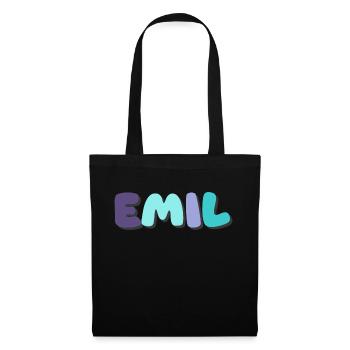 Nom - Emil - Sac en tissu - noir - Devant