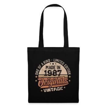 1987 Vintage Born 1987 Vintage Anniversary Gift - Tote Bag - black - Front