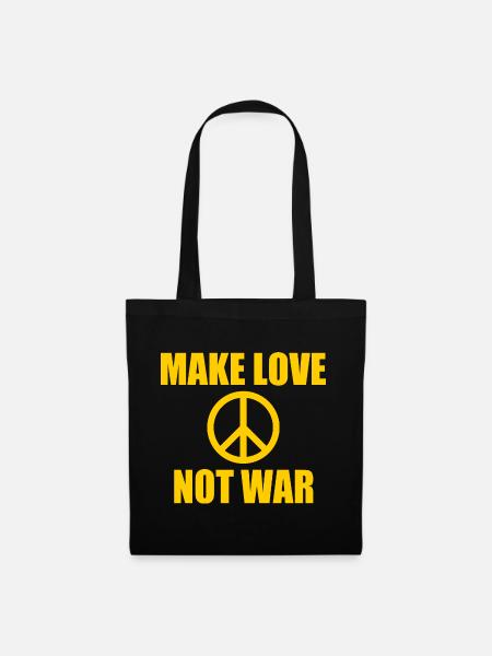 Make love not war - Stoffbeutel - Schwarz