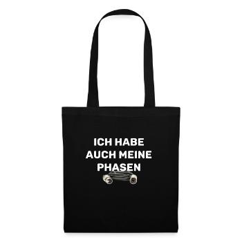 Ich habe auch meine Phasen (XLR-Kabel) - Stoffbeutel - Schwarz - Vorne