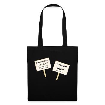 Down With This Sort of Thing - Father Ted Protest - Tote Bag - black - Front