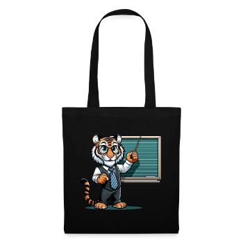 Cute Tiger Teacher - Tote Bag - black - Front