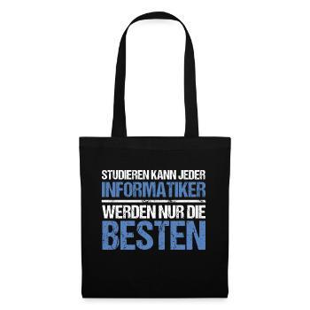 Anyone can study - Informatiker Edition - Tote Bag - black - Front