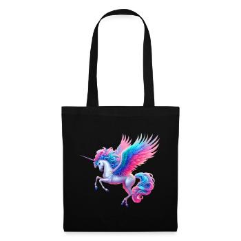 Licorne (02) - Sac en tissu - noir - Devant