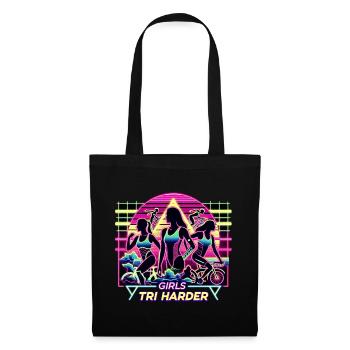 Girls Tri Harder 11 - Stoffbeutel - Schwarz - Vorne