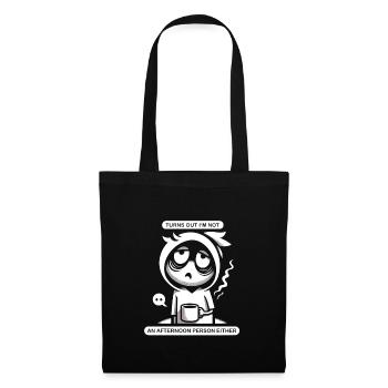 Pas une personne de l’après-midi non plus - Sac en tissu - noir - Devant
