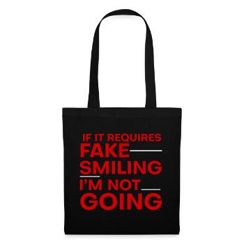 S’il faut faire semblant de sourire, je n’irai pas 4 - Sac en tissu - noir - Devant